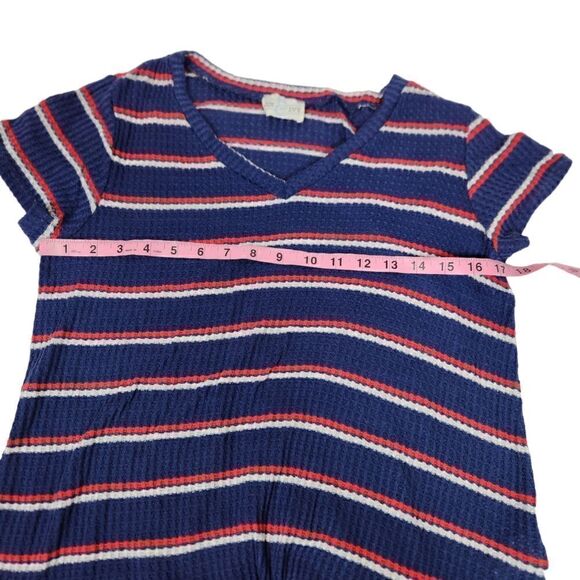 Jun & Ivy Multi Striped V Neck T Shirt - Picture 4 of 7